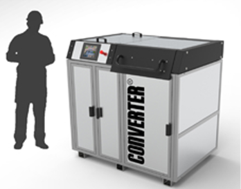 Converter patented mechanical process for waste treatment