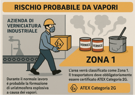 Rischio probabili da vapori